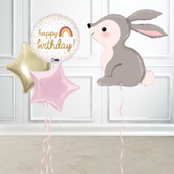 Woodland Bunny Inflated Foil Balloon Bundle Woodland Bunny Inflated Foil Balloon Bundle