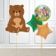 Woodland Bear Inflated Foil Balloon Bundle