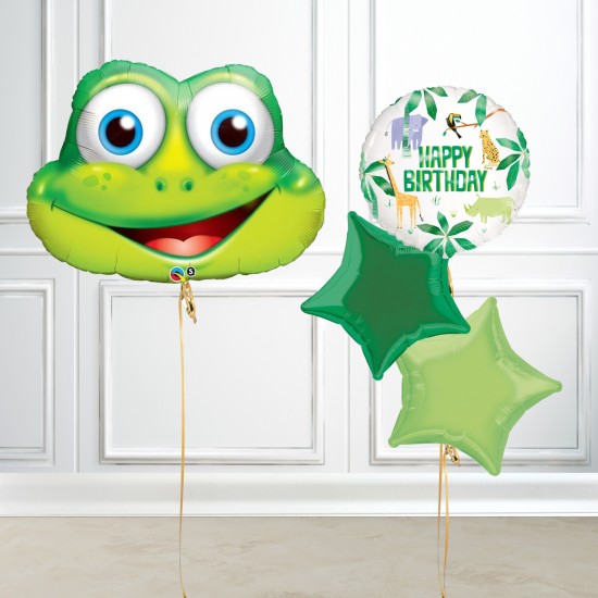 Funny Frog and Jungle Animals Balloon Bundle