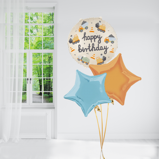 Construction Themed Birthday Party Balloon Bundle