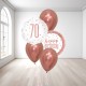 70th Birthday Rose Gold Balloon Set