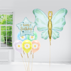 Mint Butterfly Balloon Bundle INFLATED Mint Butterfly Balloon Bundle INFLATED