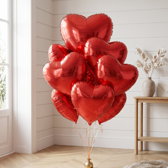 Red Heart Balloon Set - INFLATED