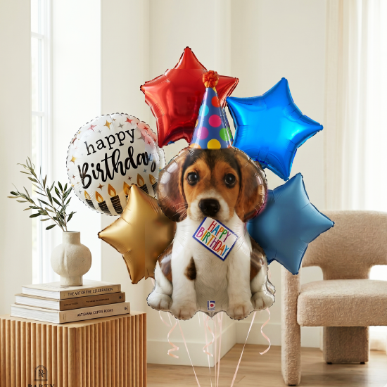 Puppy Dog Birthday Balloon Bouquet