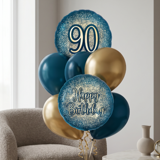 90th Birthday Balloon Set - INFLATED