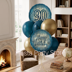 90th Birthday Balloon Set - INFLATED