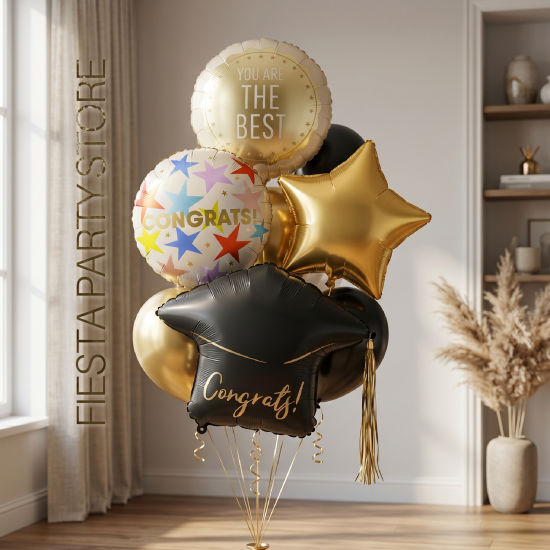 Luxury Graduation Balloon Bouquet - INFLATED
