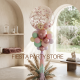 Personalised Rose Gold Confetti Balloon Pillar