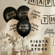 6 Black and Cream Latex Balloons - INFLATED 6 Black and Cream Latex Balloons - INFLATED