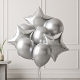Metallic Chrome Silver and Star Foil Balloon Bouquet – INFLATED
