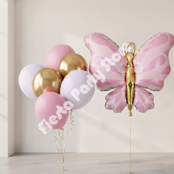 Pink Butterfly Balloon Bundle INFLATED Pink Butterfly Balloon Bundle INFLATED