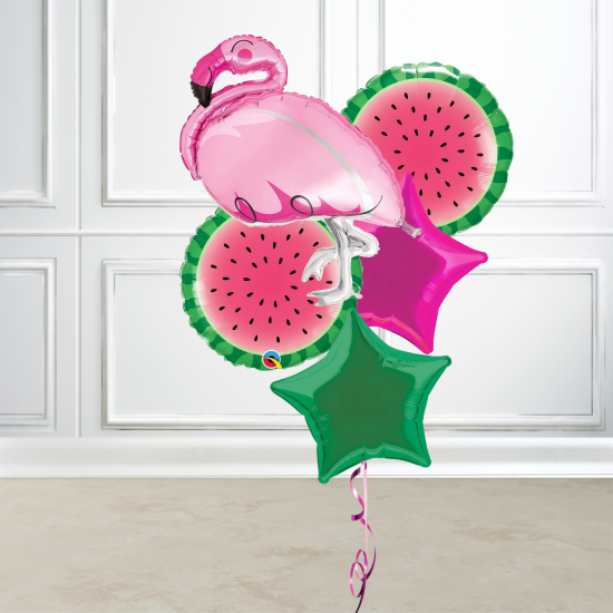 Summer Party Flamingo Watermelon Balloon Bundle