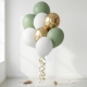 Eucalyptus Sage Green, Gold and White Balloon Bouquet