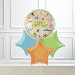 Happy Birthday Bug Hunt Party Foil Balloon Bundle