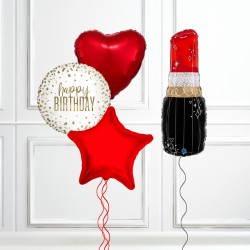 Red Lipstick and Happy Birthday Balloon Bundle