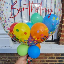 Personalised  Rainbow Bubble Balloon – Custom Message