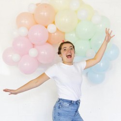 Pastel Rainbow Balloon Arch - Ready to Use