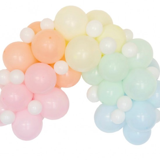 Pastel Rainbow Balloon Arch - Ready to Use