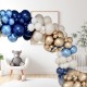 Blue, White Sand , Navy Blue and Gold Balloon Arch - Ready to Use