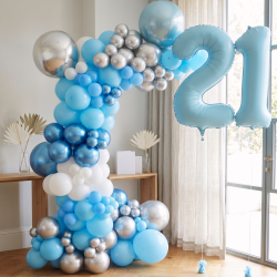 Custom Birthday Balloon Garland with number balloons - Ready to Use