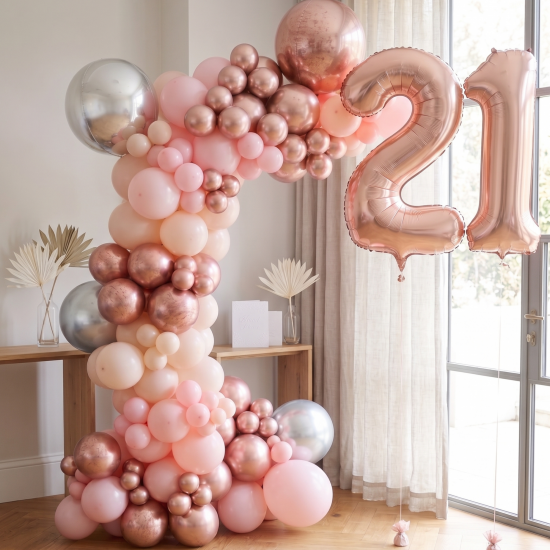 Custom Birthday Balloon Garland with number balloons - Ready to Use