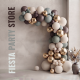 Eucalyptus Green White Sand Balloon Arch Garland
