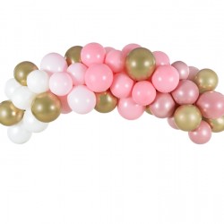Pink and Gold Balloon Garland - Ready to Use