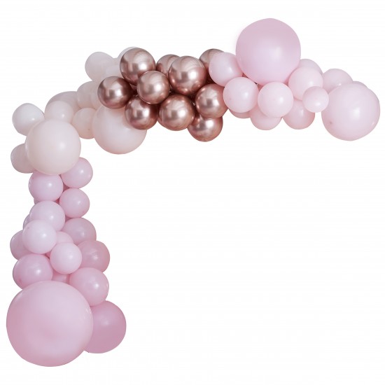 Pink And Rose Gold Balloon Arch Kit