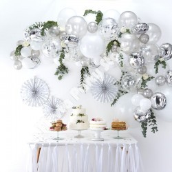 Silver Balloon Arch - Ready to Use