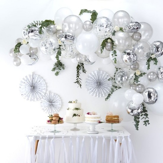 Silver Balloon Arch - Ready to Use