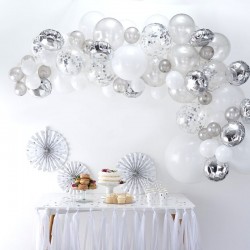 Silver Balloon Arch - Ready to Use Silver Balloon Arch - Ready to Use