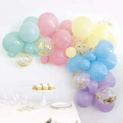 Pastel Rainbow Balloon Garland - Ready to Use