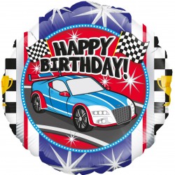 Sports Car Happy Birthday 18 Inch Foil Balloon Sports Car Happy Birthday 18 Inch Foil Balloon