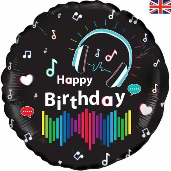 Music & Media Foil Balloon 18"