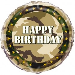 Birthday Camouflage Foil Balloon 18 inch Birthday Camouflage Foil Balloon 18 inch