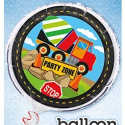 Construction Party Zone Foil Balloon Construction Party Zone Foil Balloon