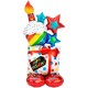 Stacked Birthday Icons AirLoonz Large Foil Balloons 28"/71cm x 55"/139cm