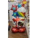 Stacked Birthday Icons AirLoonz Large Foil Balloons 28"/71cm x 55"/139cm