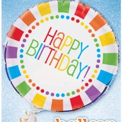 Happy Birthday Rainbow Balloon 18" Happy Birthday Rainbow Balloon 18"
