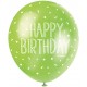 5 Pearlised Latex Assorted Happy Birthday Balloons