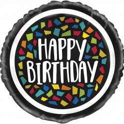  Happy Birthday Mosaic Balloon 18"
