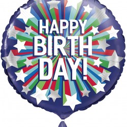 Shooting Star Design Happy Birthday Foil Balloon 18 inch Shooting Star Design Happy Birthday Foil Balloon 18 inch