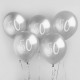 Silver Number 50 Balloons