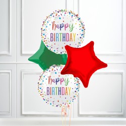 Rainbow Confetti Birthday Balloon Set