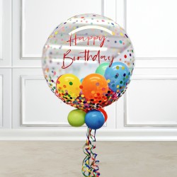 Personalised  Rainbow Bubble Balloon – Custom Message