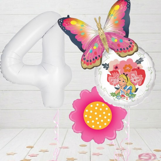 Alice in Wonderland Birthday Balloon Bouquet