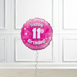 Happy 11th Birthday Pink Holographic