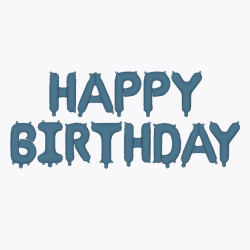 Navy Blue Happy Birthday Balloon Bunting Navy Blue Happy Birthday Balloon Bunting