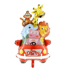 Zoo Party Supershape Foil Balloon – INFLATED Zoo Party Supershape Foil Balloon – INFLATED