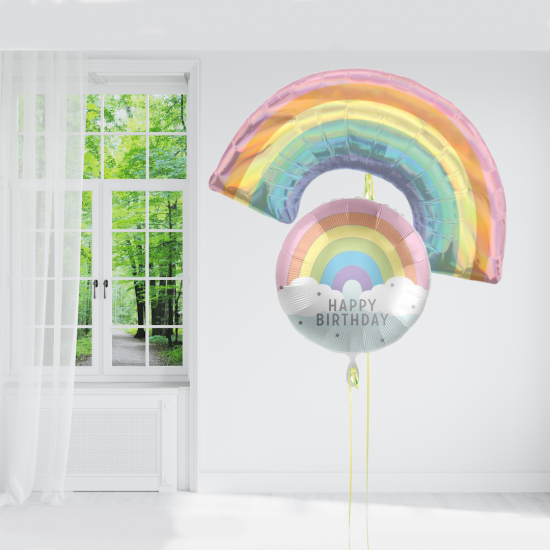 Pastel Dream Rainbow Birthday Party Balloon Bundle